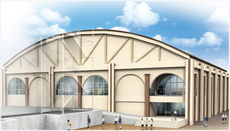 体育館建設現場より　