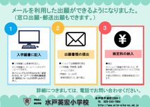 メールで出願ができるようになりました。