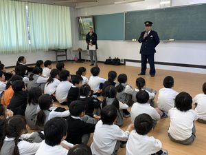 避難訓練がありました。【保健安全教育】