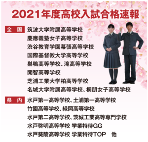 水戸英宏中学校　第15期生　高校入試合格速報　【進学実績】