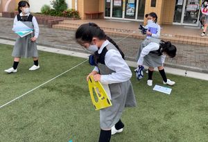 英宏小の校舎の高さを求めよう！【教職員研修】
