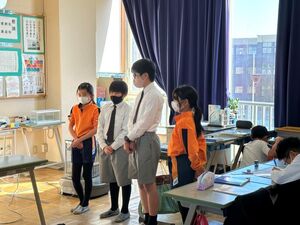 6年生を送る会のリハーサルがありました　【学校行事】