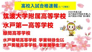 高校入試合格速報　【合格実績】