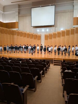 10月18日に行う文化発表会に向けたリハーサル風景