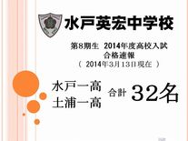 水戸英宏中学校卒業生高校入試合格速報